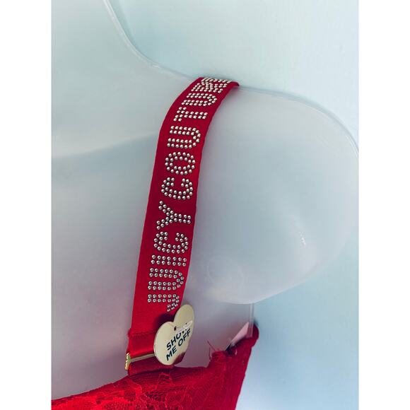 Juicy Couture Corset 36B Red Sexy Lace - Picture 7 of 10